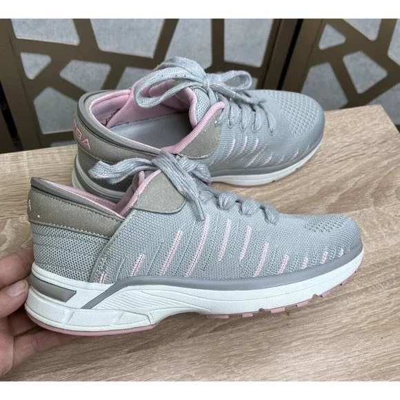 Zeba Walking Shoes Sneakers Womens Size 8.5 Gray Rose Pink Comfort - Picture 3 of 12